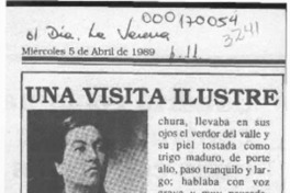 Una visita ilustre  [artículo] Ondina Castro.
