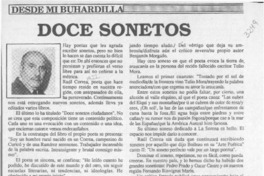 Doce sonetos  [artículo] Gustavo Rivera Flores.