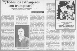 "Todos los extranjeros son tramposos!"  [artículo] Ronnie Muñoz M.