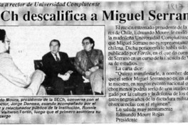 SECH descalifica a Miguel Serrano  [artículo].