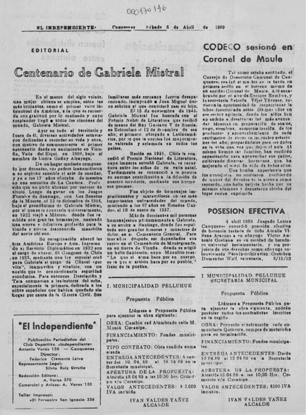 Centenario de Gabriela Mistral