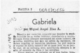 Gabriela  [artículo] Miguel Angel Díaz A.