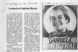 La abuela de Gabriela Mistral  [artículo] Enrique Neiman.