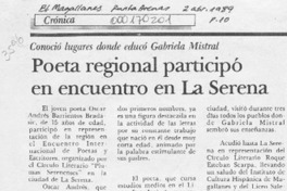 Poeta regional participó en encuentro en La Serena
