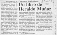 Un Libro de Heraldo Muñoz  [artículo].