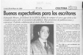 Buenas expectativas para los escritores  [artículo] Antonio Rojas Gómez.