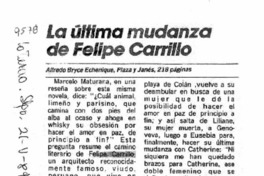 La última mudanza de Felipe Carrillo  [artículo] JAM.