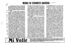 Miguel de Cervantes Saavedra  [artículo].