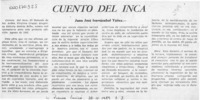 Cuento del inca  [artículo] Juan José Irarrázaval Yáñez.