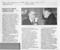 Rodolfo Oroz, primer Doctor Honoris Causa  [artículo].