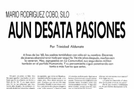 Mario Rodríguez Cobo, Silo aún desata pasiones  [artículo] Trinidad Aldunate.