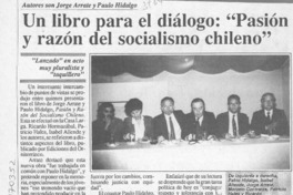 Un Libro para el diálogo, "Pasión y razón del socialismo chileno"  [artículo].