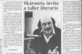 Skármeta invita a taller literario  [artículo].