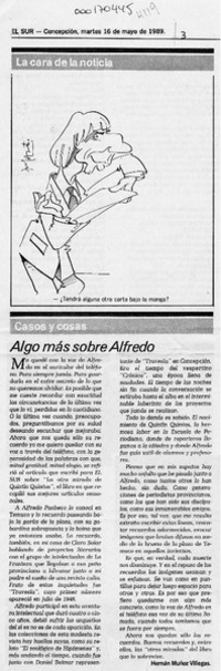Algo más sobre Alfredo  [artículo] Hernán Muñoz Villegas.