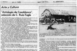 "Antología de Casablanca", selección de C. Ruiz-Tagle  [artículo] Bernardo Soria.