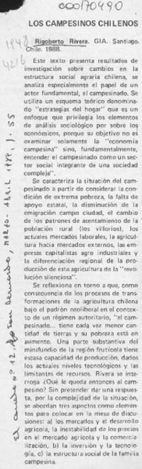 Los Campesinos chilenos  [artículo].