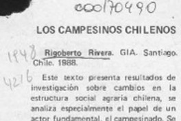 Los Campesinos chilenos  [artículo].