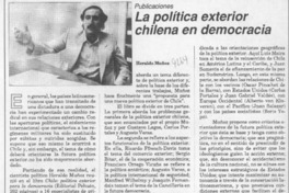 La Política exterior chilena en democracia  [artículo].