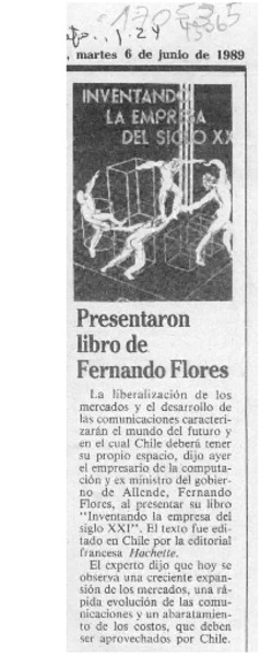 Presentaron libro de Fernando Flores  [artículo].