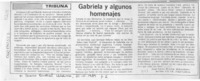 Gabriela y algunos homenajes  [artículo] Jorge Torres.