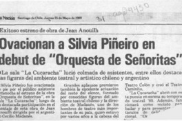 Ovacionan a Silvia Piñeiro en debut de "Orquesta de señoritas"