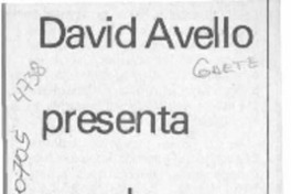 David Avello presenta novela  [artículo].