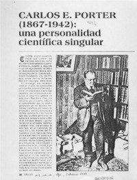 Carlos E. Porter (1867-1942), una personalidad científica singular  [artículo] Eliecer Paillacar P.