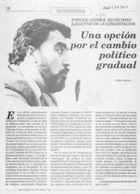 Una opción por el cambio político gradual  [artículo] Víctor Vaccaro.