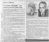 "Las viejas amistades", una novela corta de Carlos León  [artículo] Bernardo Soria.