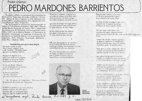 Pedro Mardones Barrientos  [artículo].