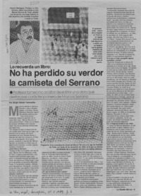 No ha perdido su verdor la camiseta del Serrano  [artículo] Sergio Ramón Fuentealba.