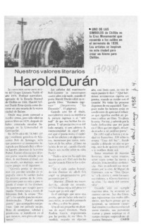 Harold Durán  [artículo] Carib.