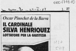 Biografía del cardenal Silva Henríquez fue editada en Italia  [artículo].