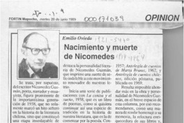 Nacimiento y muerte de Nicomedes  [artículo] Emilio Oviedo.