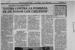 "Lucha contra la pobreza es de todos los chilenos"  [artículo].
