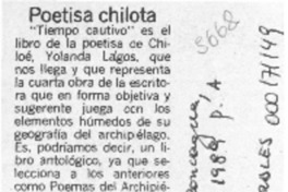 Poetisa chilota  [artículo].