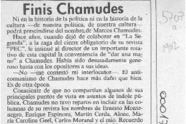 Finis Chamudes  [artículo] Filebo.