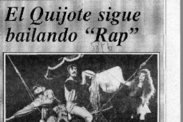 El Quijote sigue bailando "Rap"  [artículo].