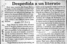 Despedida a un literato  [artículo] Elías Sepúlveda Veloso.