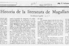 Historia de la literatura de Magallanes  [artículo] Silvestre Fugellie.