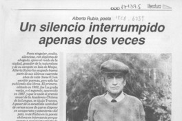 Un silencio interrumpido apenas dos veces  [artículo] Francisco Mouat.