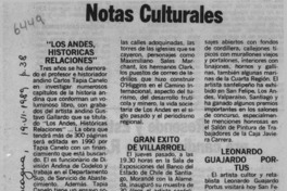 "Los Andes, históricas relaciones"  [artículo].