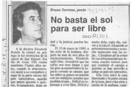 No basta el sol para ser libre  [artículo] Bruno Serrano.