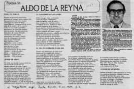 Poesía de Aldo de la Reyna