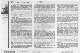 Cartas de amor  [artículo] Fernando de la Lastra.