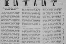 De la "A" a la "Z"  [artículo] Miguel Angel Díaz A.