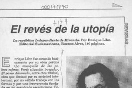 El revés de la utopía  [artículo] Rodrigo Pinto.
