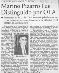 Marino Pizarro fue distinguido por OEA