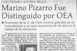 Marino Pizarro fue distinguido por OEA