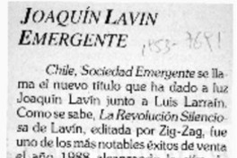 Joaquín Lavín emergente  [artículo].